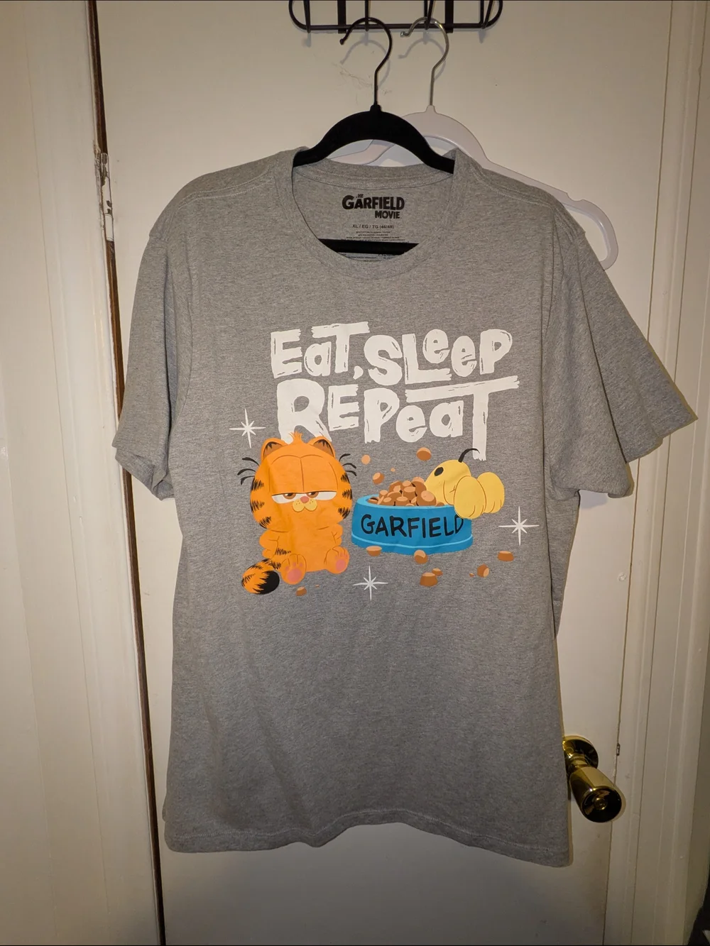 Eat Sleep Repeat Graphic Garfield T-Shirt